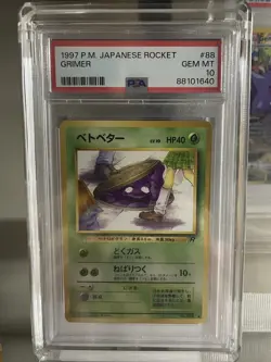 Pokemon 1997 Rocket Grimer Banned Card Japanese 088 PSA 10 - Image 2