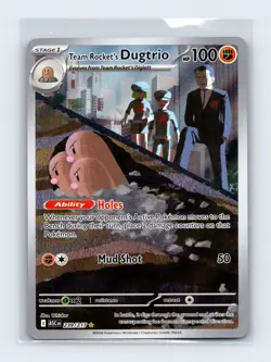 NM Team Rocket's Dugtrio 239/217 Ascended Heroes Illustration Rare Pokemon Card - Image 1