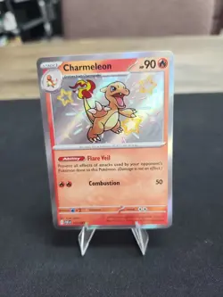 Pokemon TCG SV Paldean Fates Charmeleon Shiny Rare Card 110/091 NM Condition - Image 1