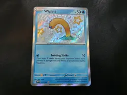 Wiglett 121/091 Paldean Fates Shiny Holo Rare Pokemon Card NM - Image 1
