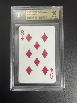 Pokemon Mario Pikachu Deck 2016 Playing Card 8 Of Diamonds Nintendo BGS 10 - Image 1