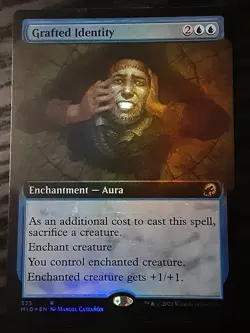 Grafted Identity Extended Art FOIL , Innistrad M Hunt , NM ,MTG, FREE SHIPPING - Image 1