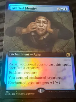 Grafted Identity Extended Art FOIL , Innistrad M Hunt , NM ,MTG, FREE SHIPPING - Image 2
