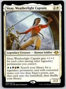 Sisay, Weatherlight Captain 29 Rare Modern Horizons Magic: The Gathering LP - Image 1
