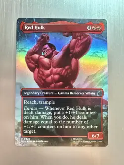 Red Hulk - 329- MTG: Marvel Super Heroes - Borderless - Uncommon - FOIL - Image 1