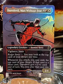 Daredevil, Man Without Fear (0324) Borderless ✨FOIL✨[Marvel Super Heroes] MTG - Image 1