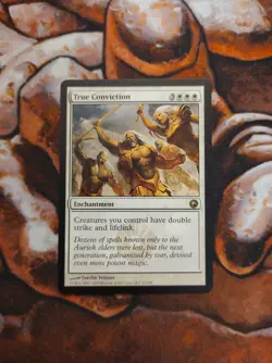 NM True Conviction Scars of Mirrodin SOM MTG Magic the Gathering 1st Edition - Image 1