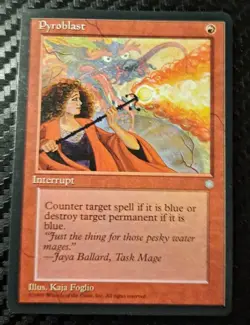 Wizards of the Coast MTG Pyroblast Ice Age 1995 English Red Interrupt x4 - Image 1