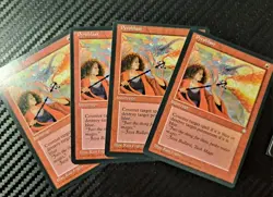 Wizards of the Coast MTG Pyroblast Ice Age 1995 English Red Interrupt x4 - Image 3