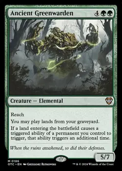 1x Ancient Greenwarden NM Eng MTG - Commander Outlaws of Thunder Junction - Image 1