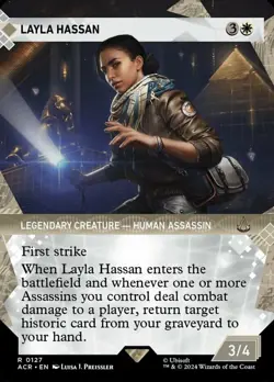 x1 Layla Hassan - Showcase R MTG Universes Beyond: Assassin's Creed M/NM, Englis - Image 1