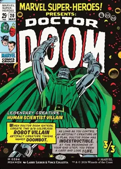 Doctor Doom X1 BORDERLESS FOIL-NM/M- Marvel Super Heroes - Image 1