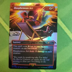 Blasphemous Act Deadpool Secret Lair Borderless Rainbow FOIL MTG NM - Image 1