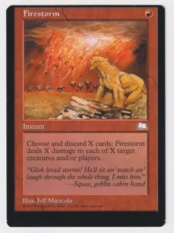 Miscut Firestorm MP Weatherlight MTG Magic Factory Error Misprint Reserved List! - Image 1