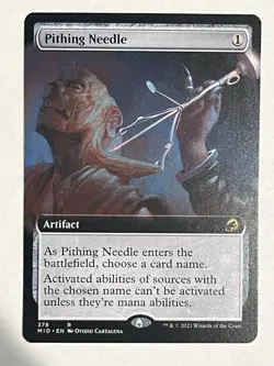 Pithing Needle NM Extended Art Innistrad: Midnight Hunt MTG - Image 1