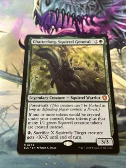 Chatterfang, Squirrel General 209 Commander: Bloomburrow Magic: The Gathering LP - Image 1