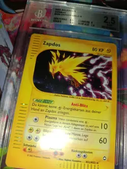 Zapdos Aquapolis Vintage Pokemon Karte H32 Deutsch Very Good Rare Chase Holo TCG - Image 1