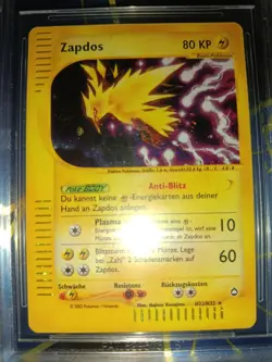 Zapdos Aquapolis Vintage Pokemon Karte H32 Deutsch Very Good Rare Chase Holo TCG - Image 3