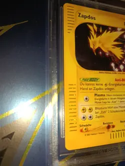 Zapdos Aquapolis Vintage Pokemon Karte H32 Deutsch Very Good Rare Chase Holo TCG - Image 4