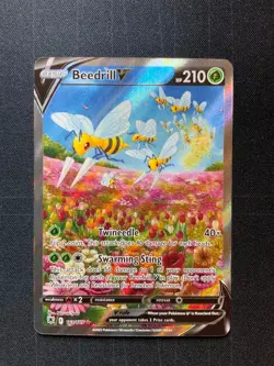 Pokemon Beedrill V (Alternate Full Art) 161/189 - SWSH10 Astral Radiance Holo NM - Image 1