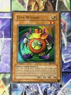 Yu-Gi-Oh! TCG Time Wizard Metal Raiders MRD-E065 1st Edition Ultra Rare - Image 1