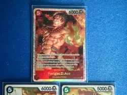 Portgas D Ace One Piece TCG ST15-005 Super Rare+OP07 Rare+OP09 Uncommon - PWE - Image 3