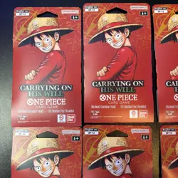 One Piece TCG OP-13 Carrying On His Will Sleeved Booster Pack Lot of 6 Sealed - Image 2