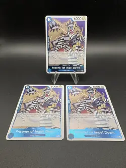 One Piece TCG (3x) PRISONER OF IMPEL DOWN #OP16-042 Rare~The Time of Battle - Image 1