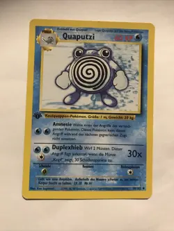 Pokemon TCG Poliwhirl Quaputzi 38/102 1st Edition German Base Set Regular Card - Image 1
