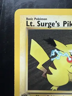 Pokemon Lt. Surge's Pikachu 081/132 Gym Heroes-1st Edition Regular (NM) - Image 2