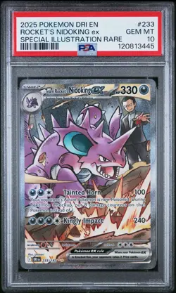 Team Rocket's Nidoking EX 233/182 PSA 10 DRI EN-Destined Rivals / Pokemon TCG - Image 1