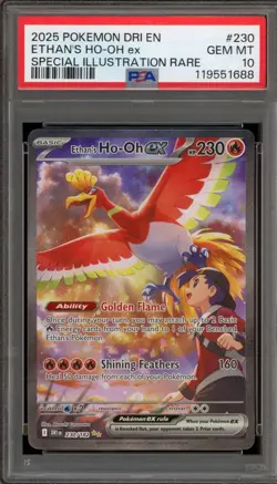 Pokemon Ethan's Ho-Oh ex Destined Rivals Special Illustration Rare #230 PSA 10 - Image 1