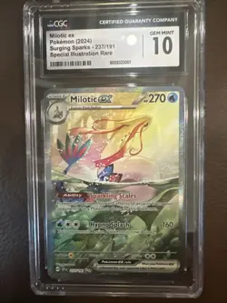 Pokemon CGC Gem Mint 10 Scarlet & Violet Surging Sparks Milotic ex 237/191 - Image 1