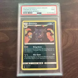 2019 POKEMON SUN & MOON UNBROKEN BONDS #117 GRENINJA-HOLO PSA 9 - Image 1