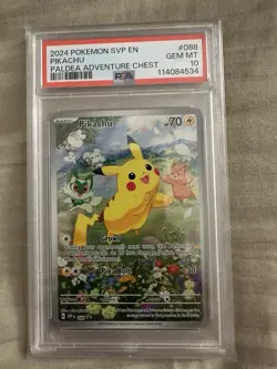 Pikachu #88 PSA 10 Gem 💎 2024 Pokemon SV Black Star Promo Adventure Chest - Image 1