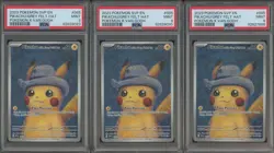 Pokemon Pikachu with Grey Felt Hat Van Gogh 085 Promo PSA 9 Graded Lot of (3) - Image 1