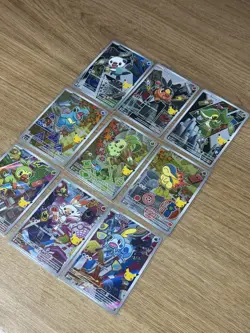 Pokemon TCG First Partner Illustration Collection Series 2 - Full Set of 9 Promo - Image 1