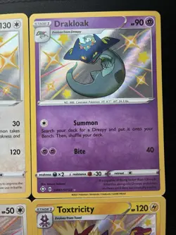 Pokemon: Shining Fates: Shiny Vault Lot Drakloak, Dubwool, Ducklett, Toxtricity - Image 3