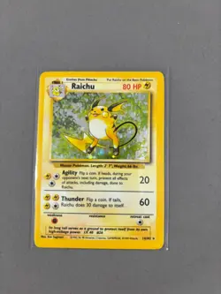 Raichu 14/102 Base Set Unlimited Pokemon HP - Image 1