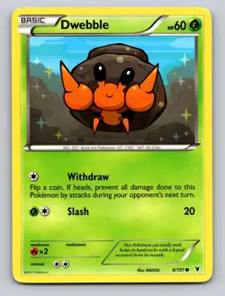 Dwebble 6/101 Common Noble Victories Pokemon LP - Image 1
