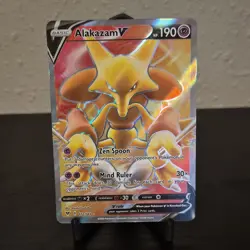Pokemon TCG Alakazam V 172/185 Vivid Voltage Ultra Rare Full Art Holo EN - Image 1