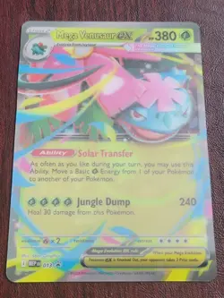 JUMBO Mega Venusaur ex 013 Holo Black Star Lenticular Promo Mega Evolution NM - Image 1