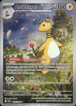 Ampharos 090/086 Holo Illustration Rare Chaos Rising Pokemon Near Mint - Image 1