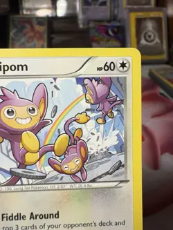 Aipom 90/114 XY Steam Siege Common Pokemon 2016 Rainbow Background Self Cameo - Image 5