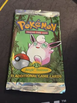 Pokemon TCG Jungle Booster Pack EMPTY Wrapper Wigglytuff - Image 1