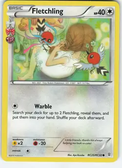 Fletchling RC25/RC32 Generations: Radiant Collection Common MP Pokemon - Image 1