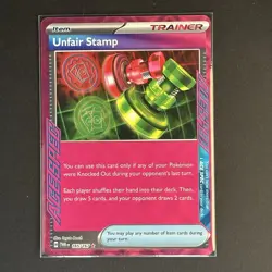 Unfair Stamp 165/167 Sv06: Twilight Masquerade NM Pokemon TCG - Image 1