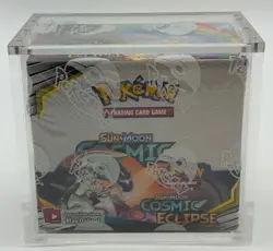Pokemon TCG Sun & Moon Cosmic Eclipse Booster Box w/Acrylic Case - Image 1