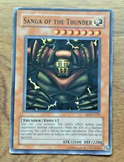 Sanga of the Thunder DB1-EN157 Yugioh Card Dark Beginnings . Free UK Postage - Image 1