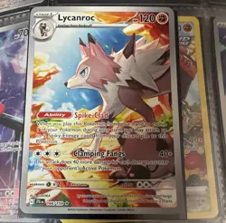 Pokemon TCG Lycanroc 166/159 Sv09 Journey Together Illustration Rare Holo - Image 1